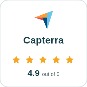 Capterra rating 4.9 out of 5