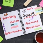 a plan of goals in a notebook on a table with pape 2025 03 24 23 51 47 utc